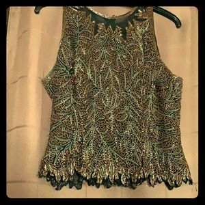 Semi formal beaded blouse